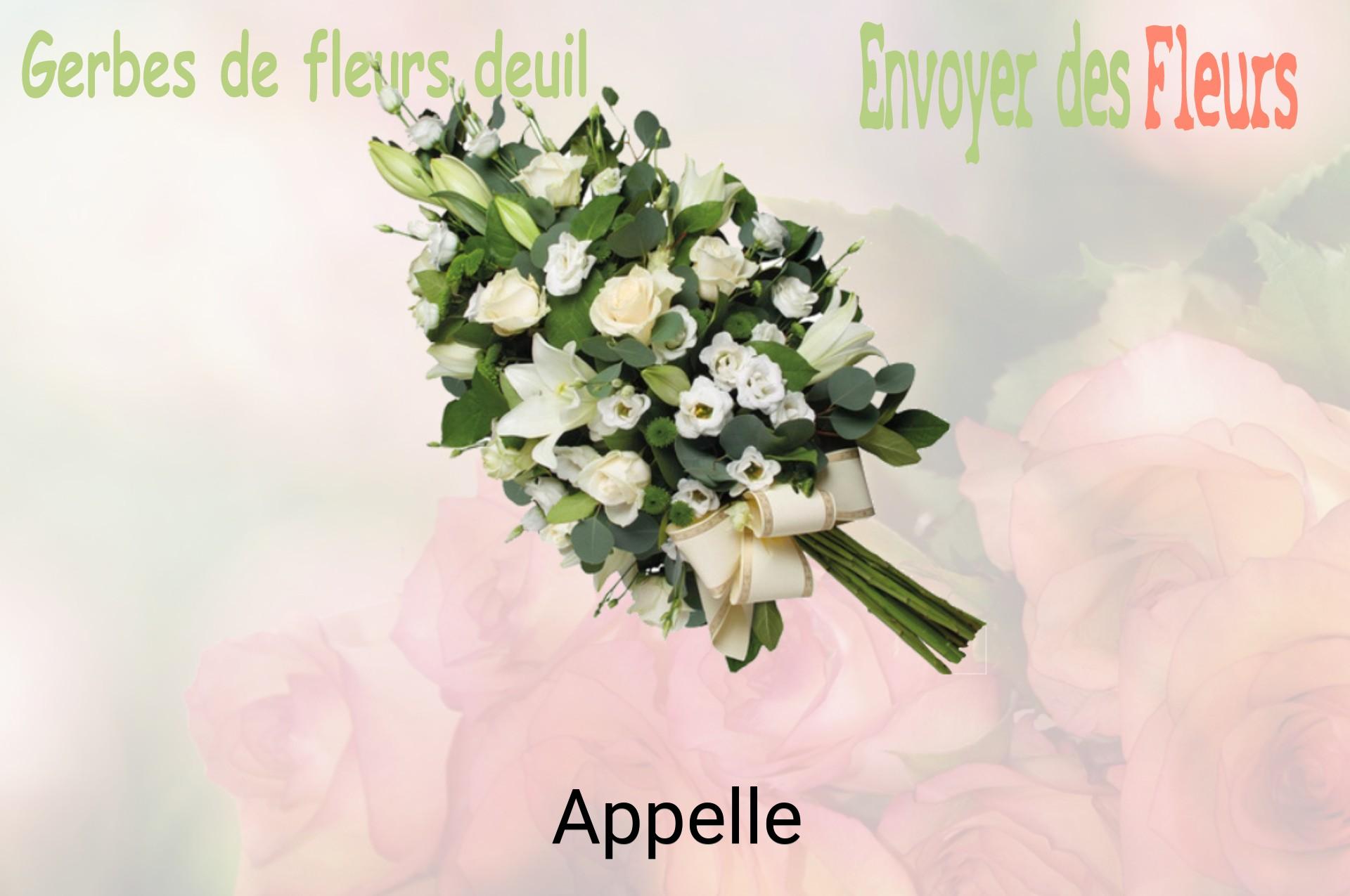 Gerbe de fleurs de deuil livrée à Appelle